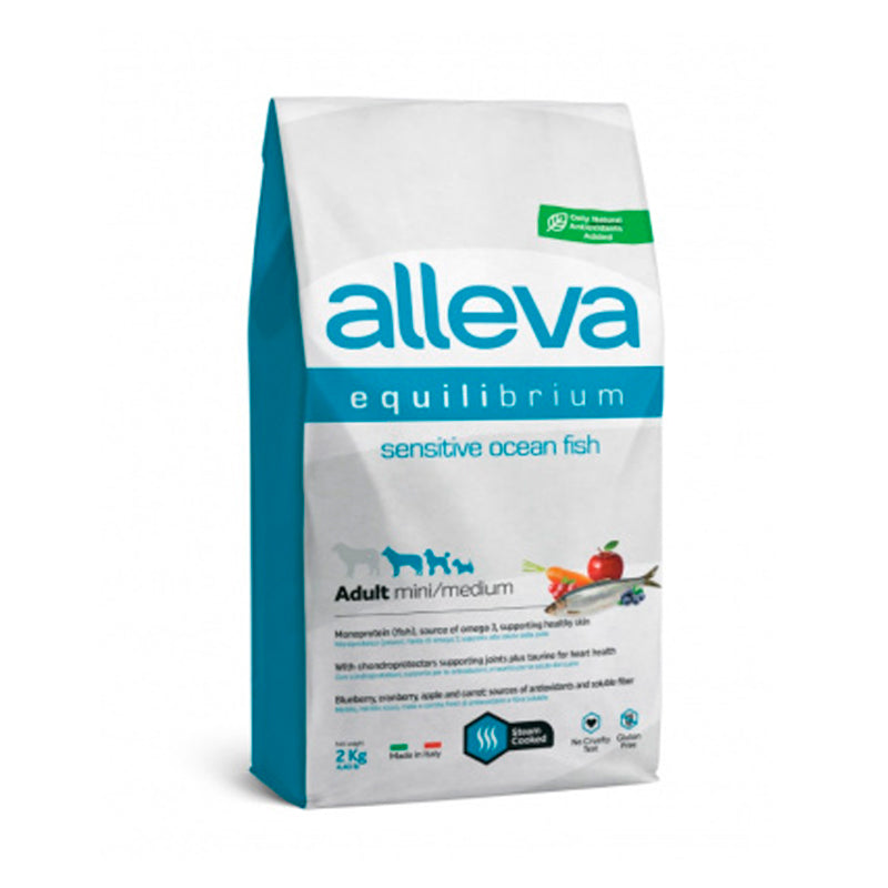 Alleva Equilibrium Sensitive Adulto Pescado Oceanico Mini/Med 2 kg