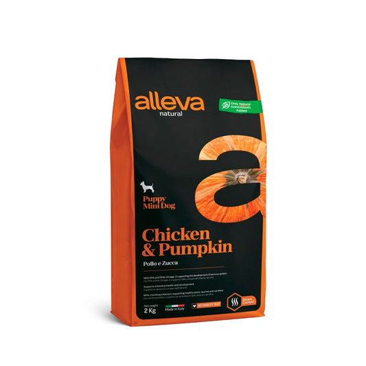 Alleva Natural Cachorro/Pollo y Calabaza/Mini 2 kg