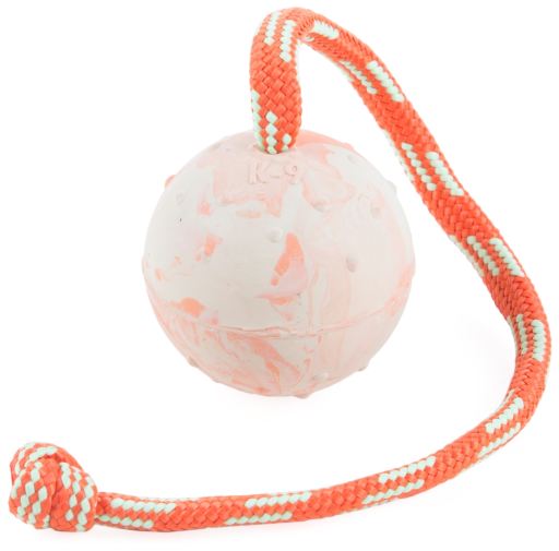 Pelota Maciza con Cuerda sin Asa de Cabañas del Monte para perros, un juguete duradero y divertido diseñado para proporcionar horas de entretenimiento y ejercicio a tu mascota