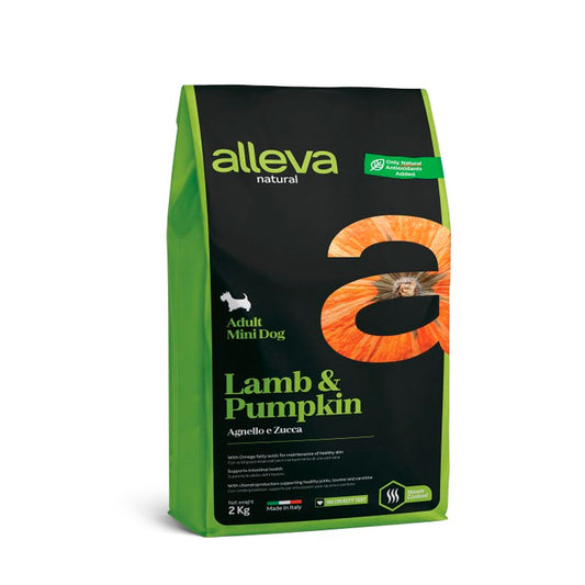 Alleva Natural Adulto/Cordero y Calabaza/Mini 2 kg