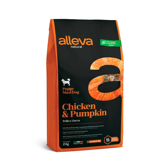 Alleva Natural Cachorro/Pollo y Calabaza/Maxi 12 kg