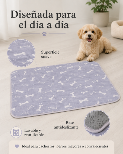 Alfombra absorbente lavable para perros