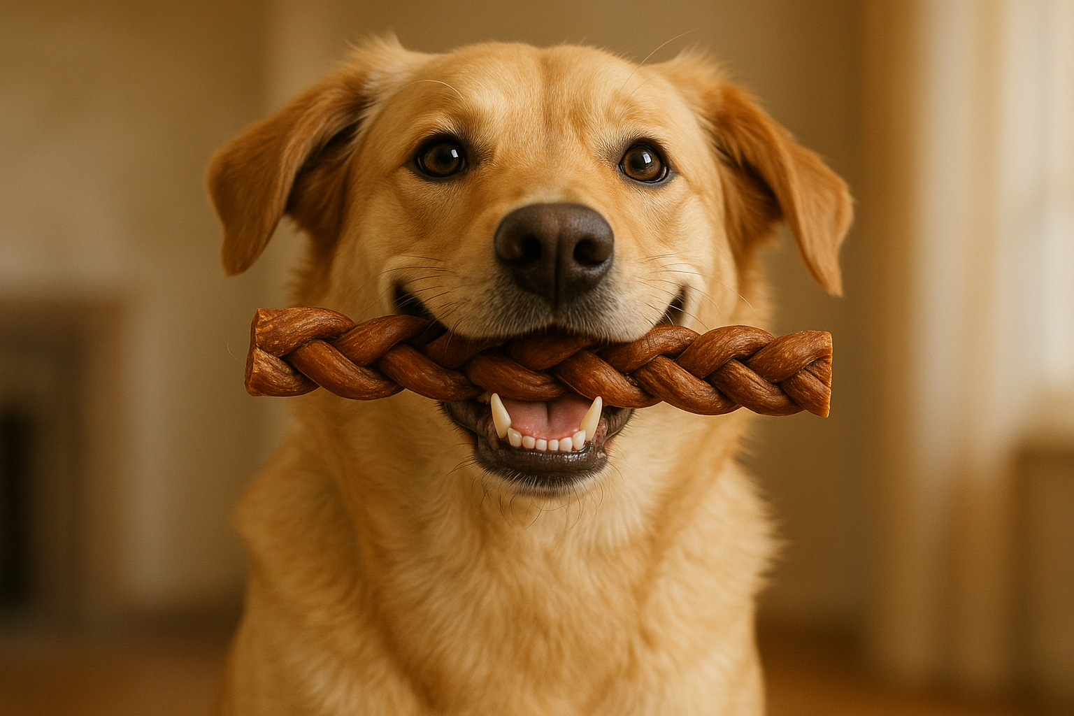 con un snack como por ejemplo trenza de bufalo